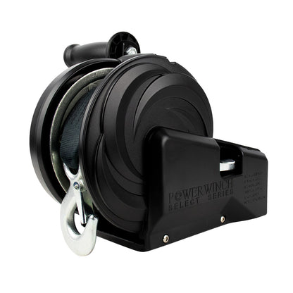 Powerwinch Select Series Winch 1,800lb, 2 Speed, 6" Crank Arm - Carbon Black - Professional Marine & Fishing Gear