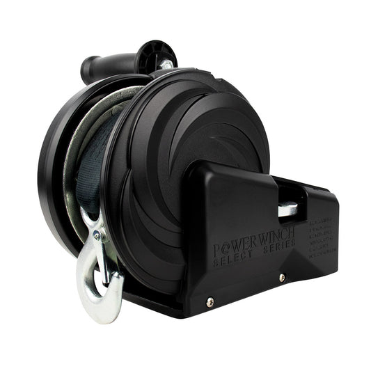 Powerwinch Select Series Winch 1,800lb, 2 Speed, 6" Crank Arm - Carbon Black - Professional Marine & Fishing Gear
