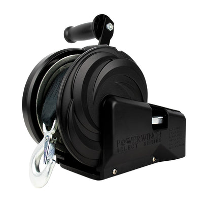 Powerwinch Select Series Winch 2,000lb, 2 Speed, 8" Crank Arm - Carbon Black - Professional Marine & Fishing Gear
