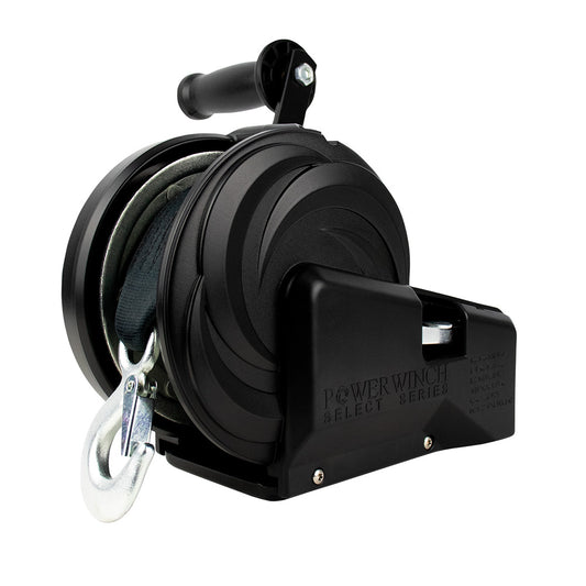 Powerwinch Select Series Winch 2,000lb, 2 Speed, 8" Crank Arm - Carbon Black - Professional Marine & Fishing Gear