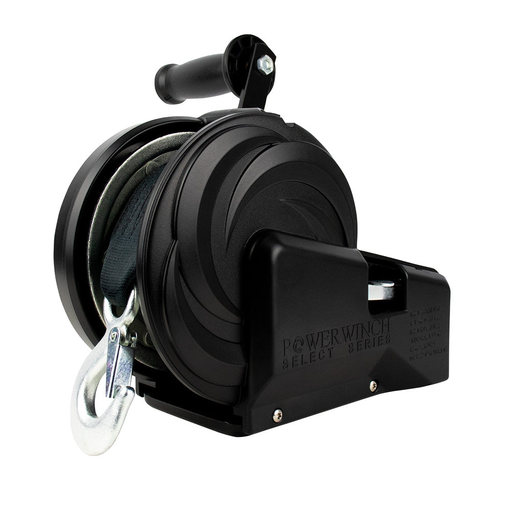 Powerwinch Select Series Winch 2,500lb, 2 Speed, 8" Crank Arm - Carbon Black - Professional Marine & Fishing Gear