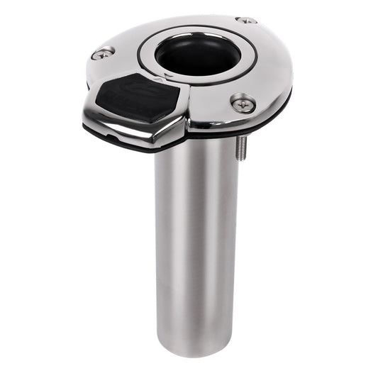 Exploding Fish EVO-360 Flush Mount Rotating Rod Holder w/8.5" Tube at 0 Degrees - Professional Marine & Fishing Gear