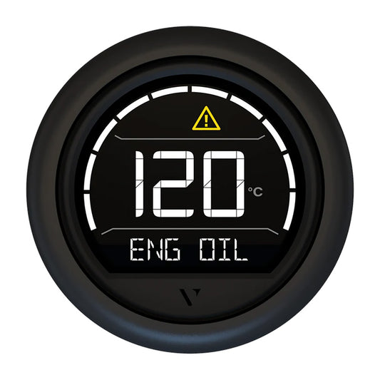 Veratron VL Digital 52 w/Round Black Bezel - Professional Marine & Fishing Gear