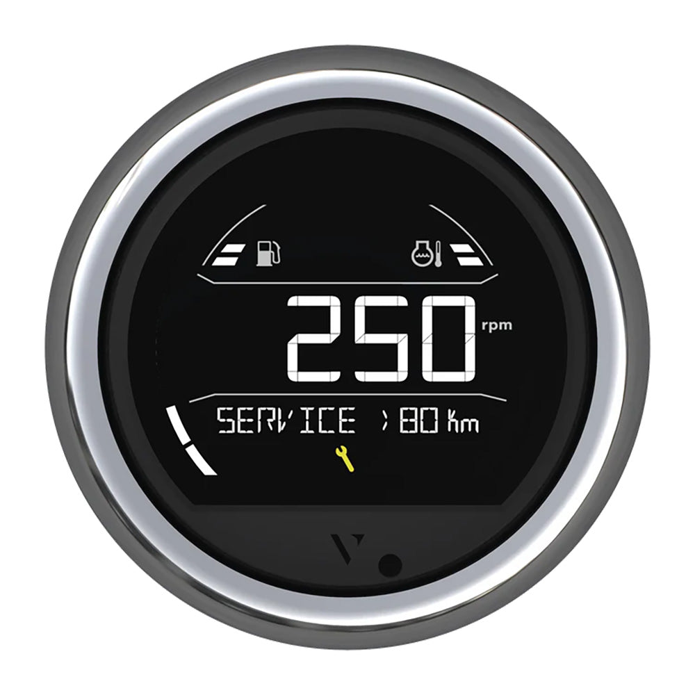 Veratron VL Digital 85 w/Round Chrome Bezel - Professional Marine & Fishing Gear