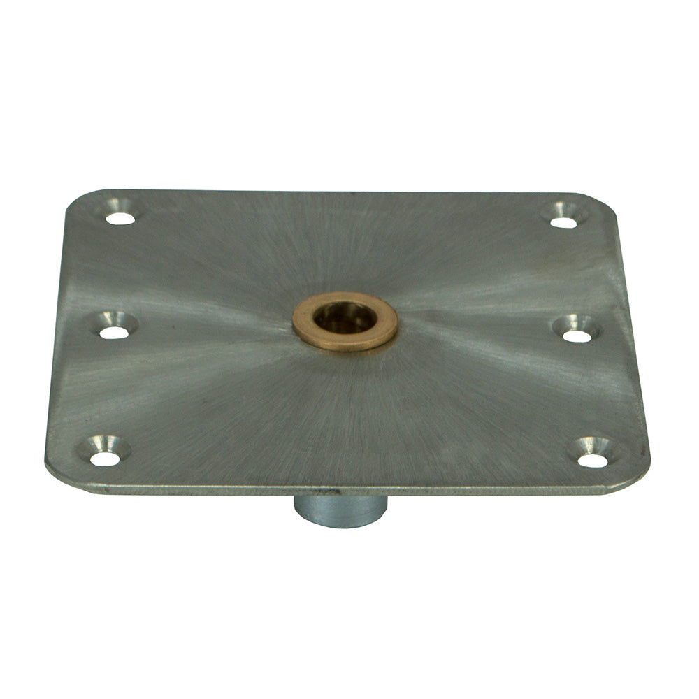 Springfield KingPin Standard Square Steel Base w/Brass - 7"x7" - Professional Marine & Fishing Gear