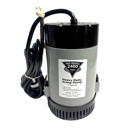 Johnson Pump Pro Series 2400 GPH Replacement Sump Pump - 12V - 2400GPH w/10' Lift, 1.5" Discharge - Professional Marine & Fishing Gear