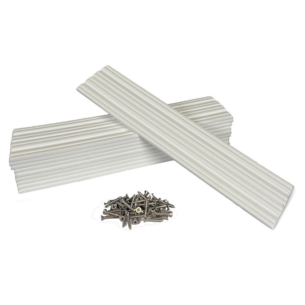 Caliber Marine Slides 3"x15" White *10-Pack - Professional Marine & Fishing Gear