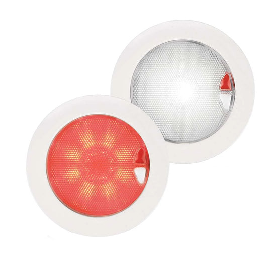 Hella Marine EuroLED150 Red/White Touch Switch - White Bezel - Professional Marine & Fishing Gear