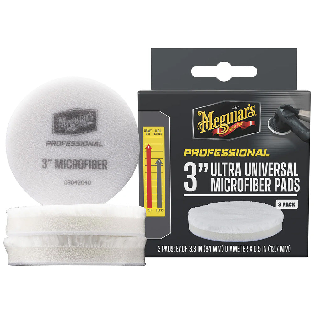Meguiar's Professional 3" Ultra Universal Microfiber Pads *3-Pack - Professional Marine & Fishing Gear