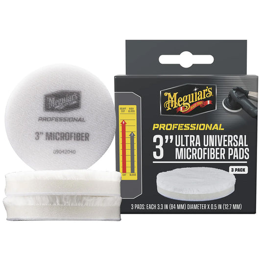 Meguiar's Professional 3" Ultra Universal Microfiber Pads *3-Pack - Professional Marine & Fishing Gear