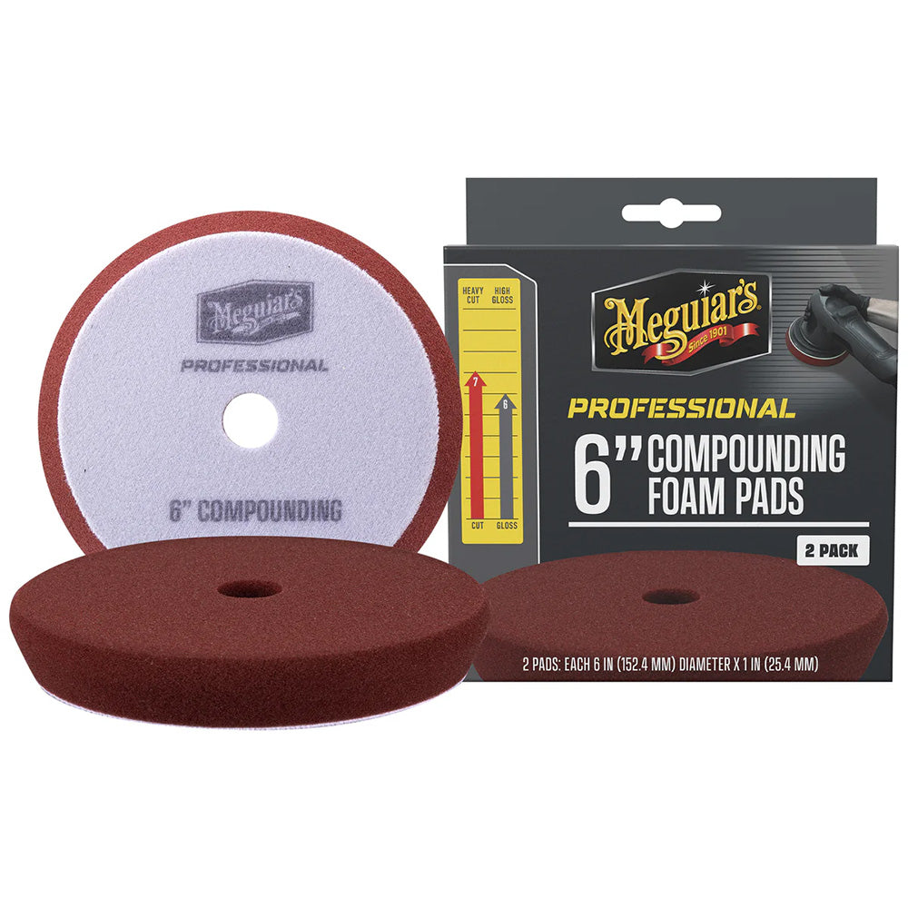 Meguiar's Professional 6" Compounding Foam Pads *2-Pack - Professional Marine & Fishing Gear