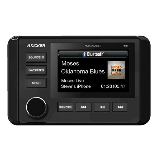 KICKER KMC4 Weather-Resistant Gauge-Style Media Center w/Bluetooth - Professional Marine & Fishing Gear