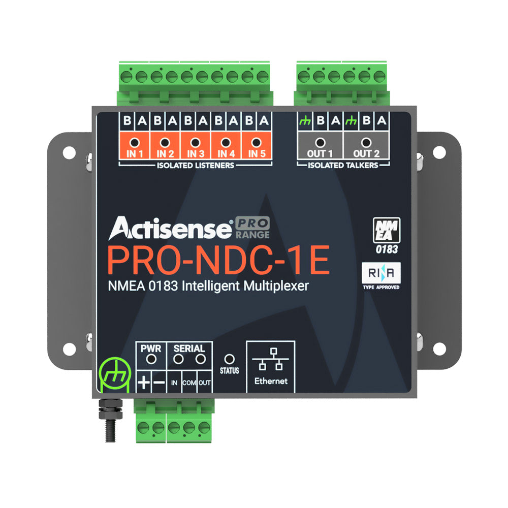 Actisense PRO NMEA 0183 Multiplexer - 5 Inputs 2 ISO-Drive Outputs, Ethernet Serial Connections - Professional Marine & Fishing Gear