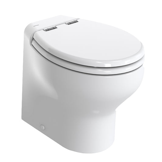 Thetford Silence Plus 2G w/Wood Polyester Soft Close Seat Standard Solenoid - High, White - 12V - Professional Marine & Fishing Gear