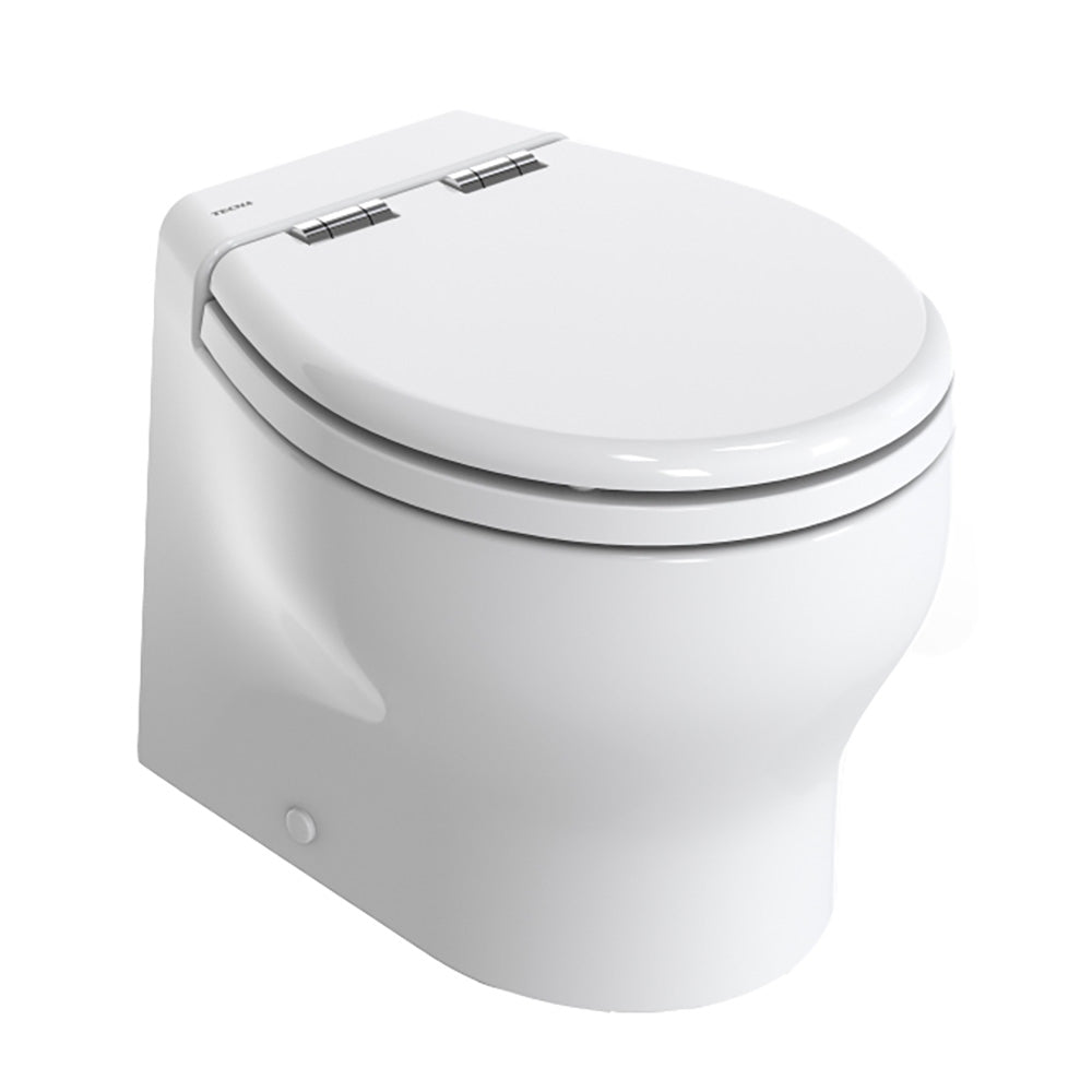 Thetford Silence 2G w/Wood Polyester Soft Close Seat Standard Solenoid - Short, White, 12V - Professional Marine & Fishing Gear