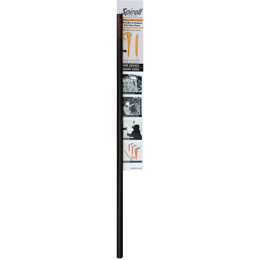 Spiroll Rope Protector Black f/Lines 1/2" Greater - Professional Marine & Fishing Gear