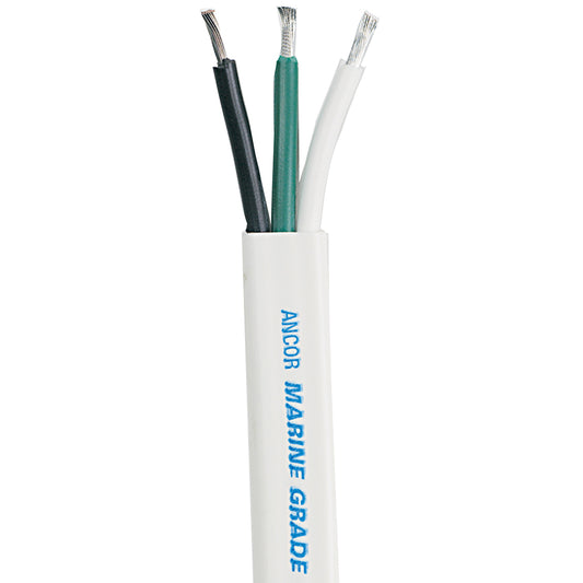 Ancor White Triplex Cable - 12/3 - White, Black, Green - Sold by the Foot - Professional Marine & Fishing Gear
