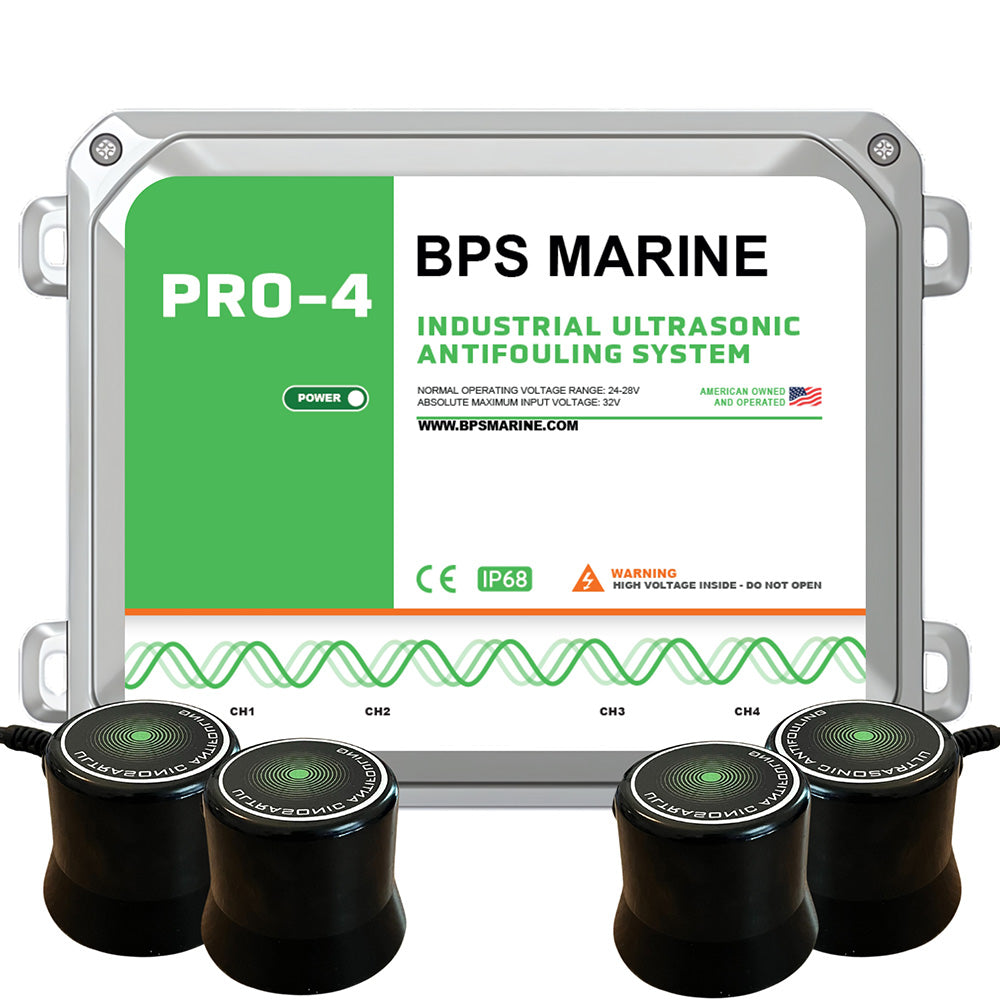 BPS Marine PRO-4 4-Transducer Ultrasonic Antifouling System - 24VDC - Professional Marine & Fishing Gear