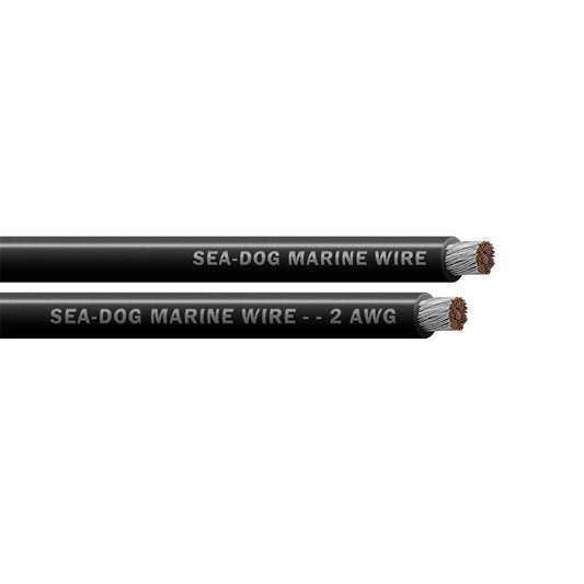 Sea-Dog 2 AWG Black Battery Cable - 50' - Professional Marine & Fishing Gear