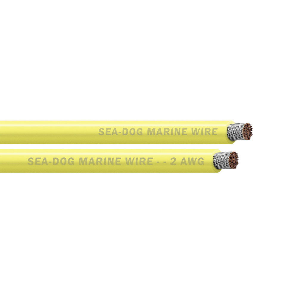 Sea-Dog 2 AWG Yellow Battery Cable - 100' - Professional Marine & Fishing Gear
