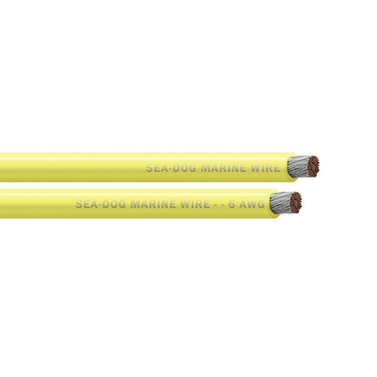 Sea-Dog 6 AWG Yellow Battery Cable - 100' - Professional Marine & Fishing Gear
