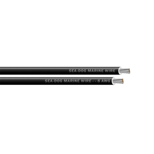 Sea-Dog 8 AWG Black Primary Wire - 25' - Professional Marine & Fishing Gear