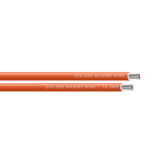 Sea-Dog 10 AWG Orange Primary Wire - 100' - Professional Marine & Fishing Gear