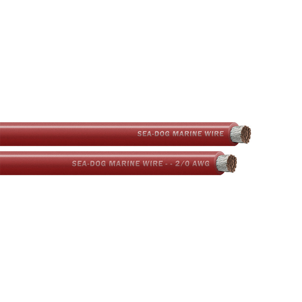 Sea-Dog 2/0 AWG Red Battery Cable - 100' - Professional Marine & Fishing Gear