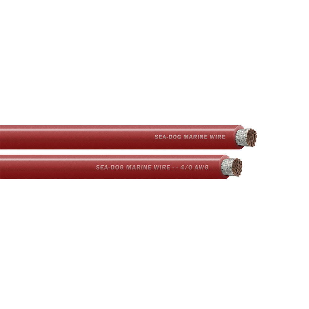 Sea-Dog 4/0 AWG Red Battery Cable - 25' - Professional Marine & Fishing Gear