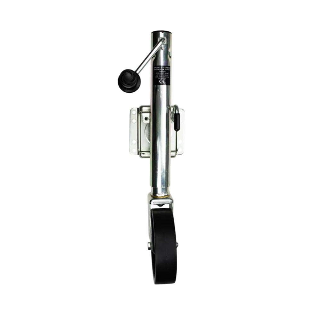 Powerwinch Saltwater Series Jack - 1500lb, Bolt-On, Single Wheel, Zinc 500+ HR Salt Spray - Professional Marine & Fishing Gear