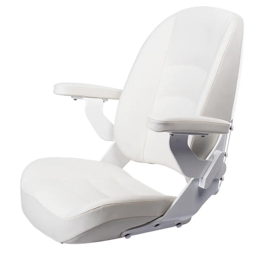 Shockwave S5 Corbin Mid-Back Seat - Storm White - Professional Marine & Fishing Gear