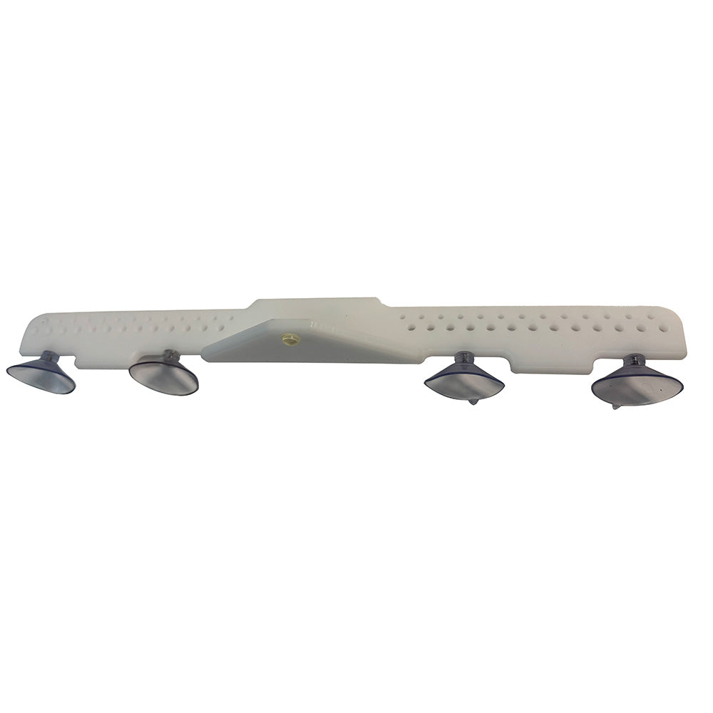 Deep Blue Marine 18" Acrylic Lure Rack - Suction Cup Mount - White - Professional Marine & Fishing Gear