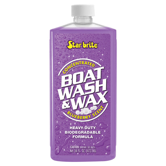 Star brite Boat Wash Wax - Heavy Duty Concentrate - Blueberry Scent - 16 oz - Professional Marine & Fishing Gear