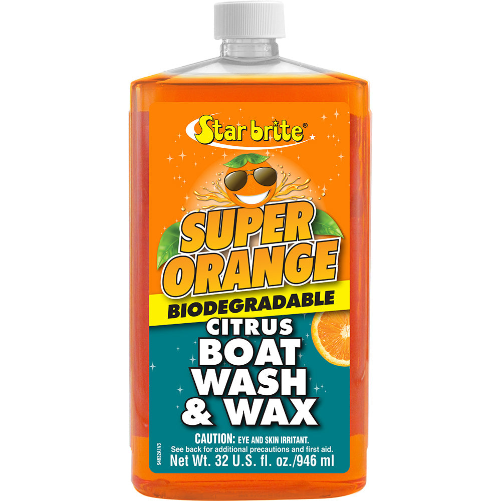 Star brite Super Orange Citrus Boat Wash Wax - Fresh Salt Water - 32 oz - Professional Marine & Fishing Gear