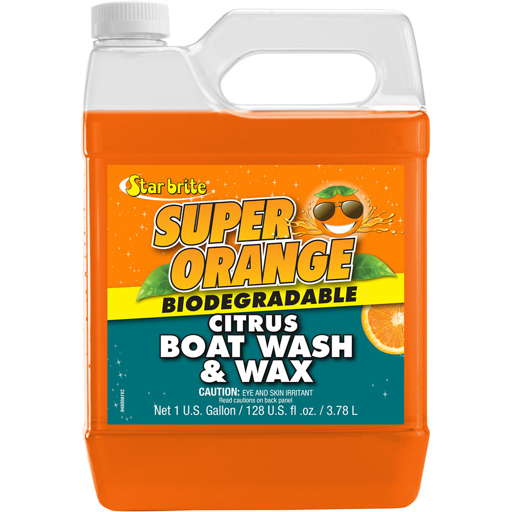 Star brite Super Orange Citrus Boat Wash Wax - Fresh Salt Water - 1 Gallon - Professional Marine & Fishing Gear