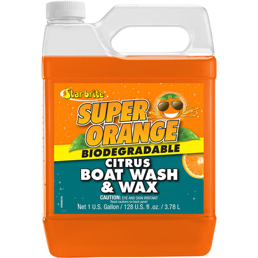 Star brite Super Orange Citrus Boat Wash Wax - Fresh Salt Water - 1 Gallon - Professional Marine & Fishing Gear