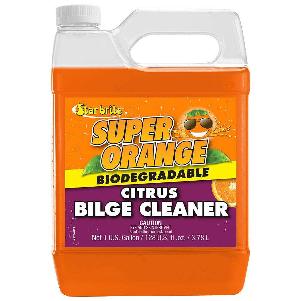 Star brite Super Orange Citrus Bilge Cleaner - Emulsifies Oil, Fuel - 1 Gallon - Professional Marine & Fishing Gear