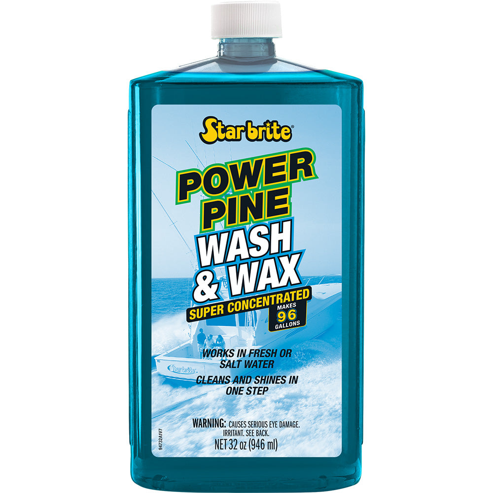 Star brite Power Pine Boat Wash Wax - Concentrated Marine Grade Formula - 32 oz - Professional Marine & Fishing Gear