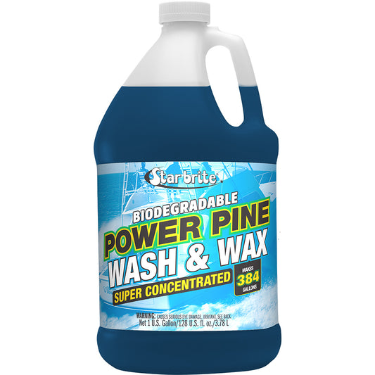 Star brite Power Pine Boat Wash Wax - Concentrated Marine Grade Formula - 1 Gallon - Professional Marine & Fishing Gear