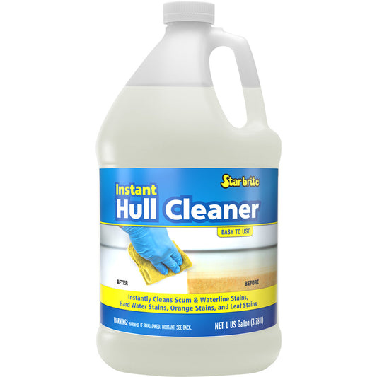 Star brite Instant Hull Cleaner - Wipe On, Rinse Off Formula - 1 Gallon - Professional Marine & Fishing Gear
