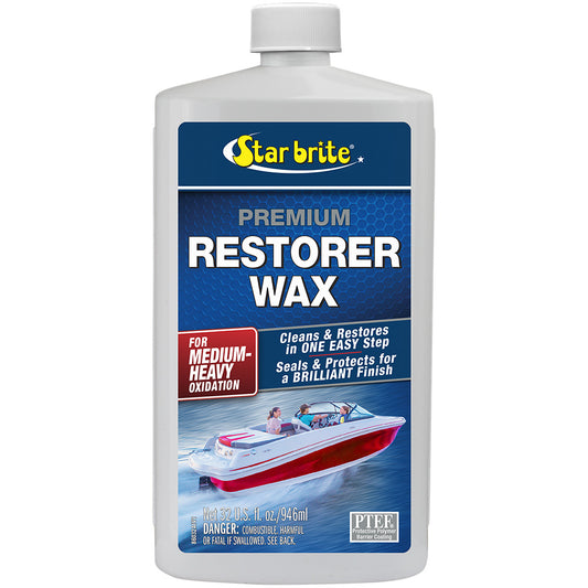 Star Brite Premium Restorer Wax f/Medium to Heavy Oxidation - 32 oz - Professional Marine & Fishing Gear