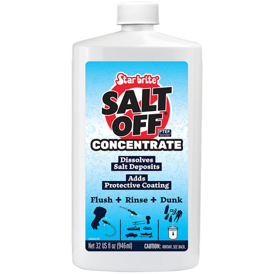Star brite Salt Off - Concentrate- Salt Remover Wash Engine Flush - 32 oz - Professional Marine & Fishing Gear