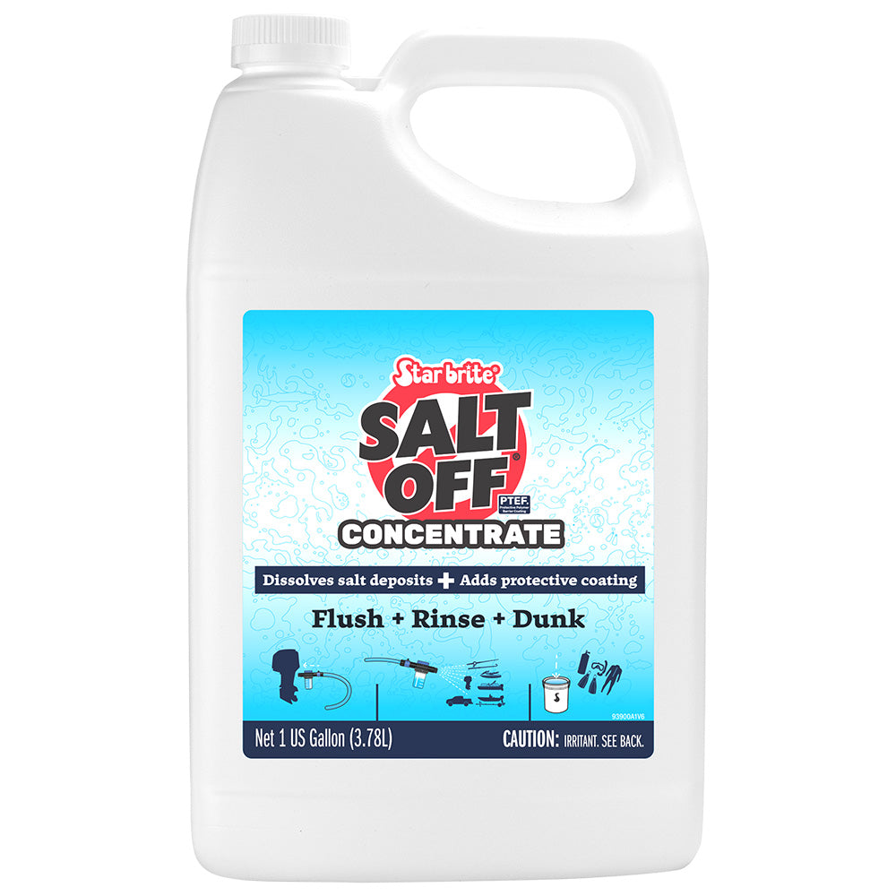 Star brite Salt Off - Concentrate- Salt Remover Wash Engine Flush - 1 Gallon - Professional Marine & Fishing Gear