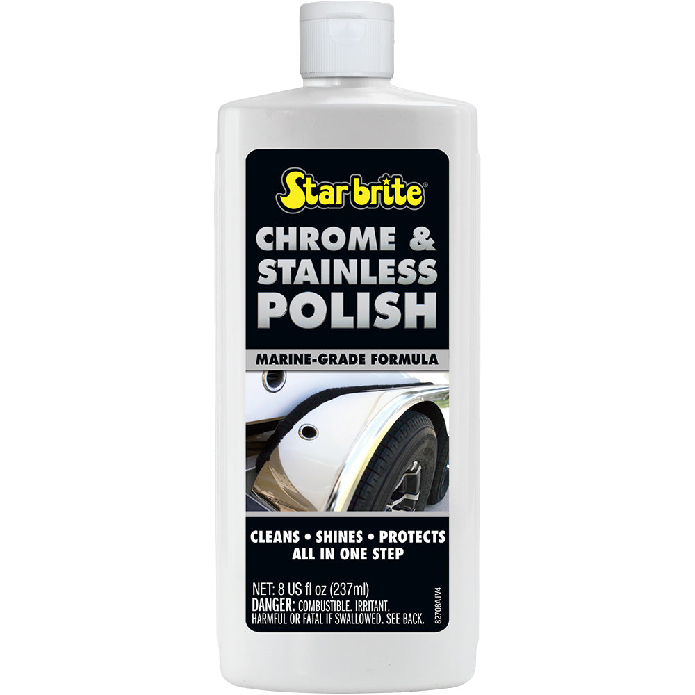 Star brite Chrome Stainless Polish - Marine Grade Formula - 8 oz - Professional Marine & Fishing Gear