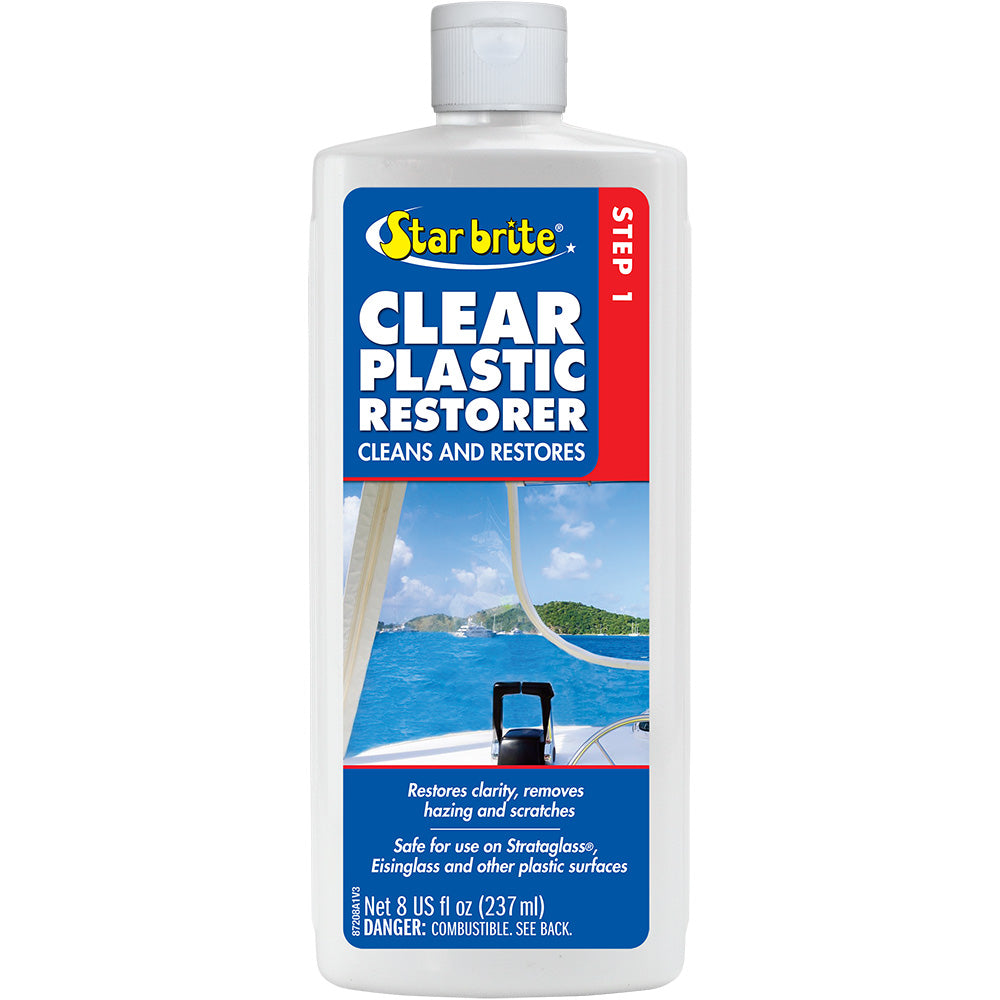 Star brite Clear Plastic Restorer - Step 1 - 8 oz - Professional Marine & Fishing Gear