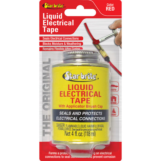 Star brite Liquid Electrical Tape - Red - 4 oz - Professional Marine & Fishing Gear