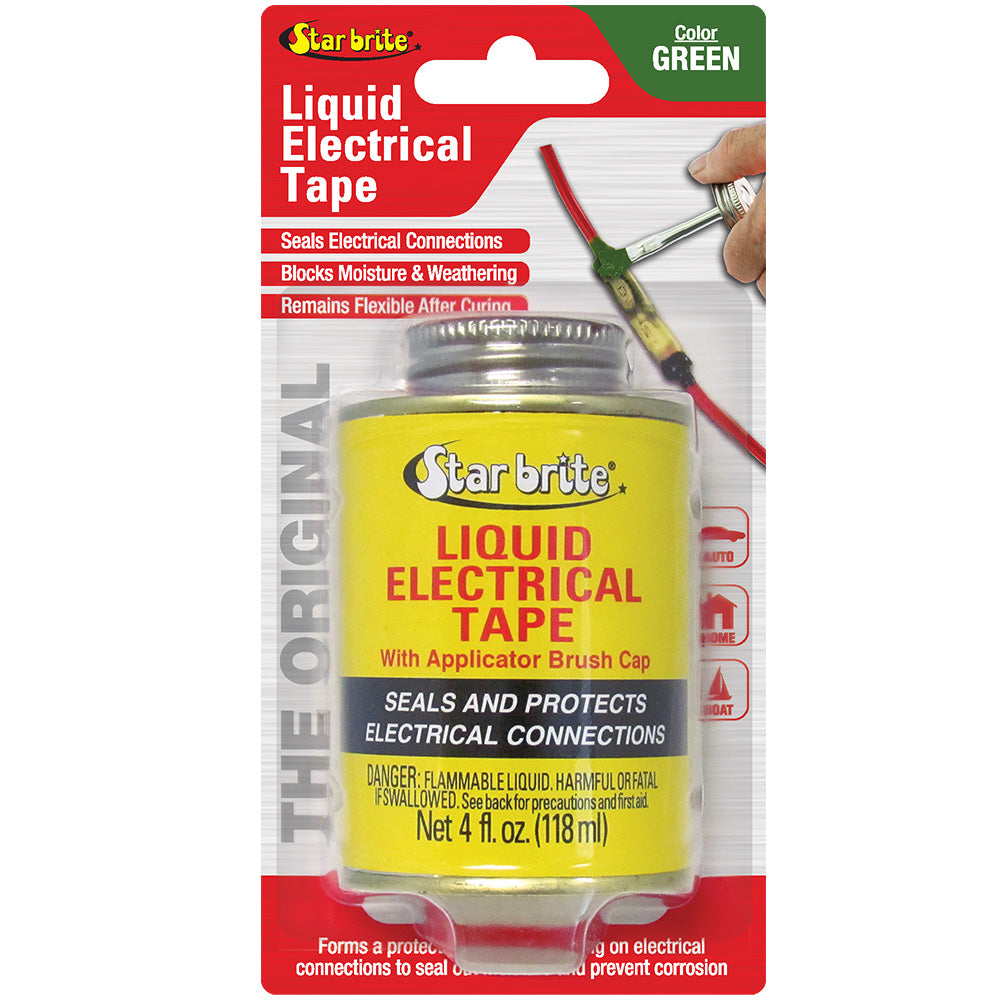 Star brite Liquid Electrical Tape - Green - 4 oz - Professional Marine & Fishing Gear