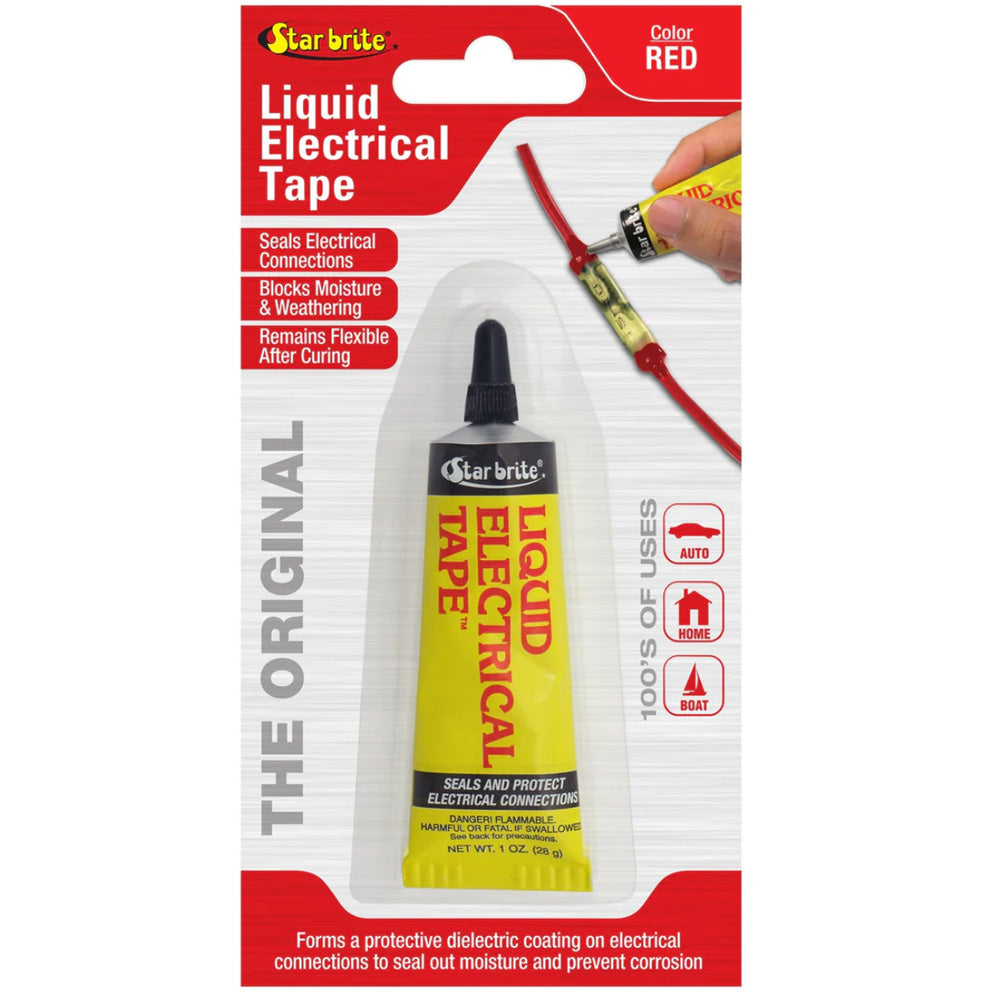 Star brite Liquid Electrical Tape - Red - 1 oz - Professional Marine & Fishing Gear