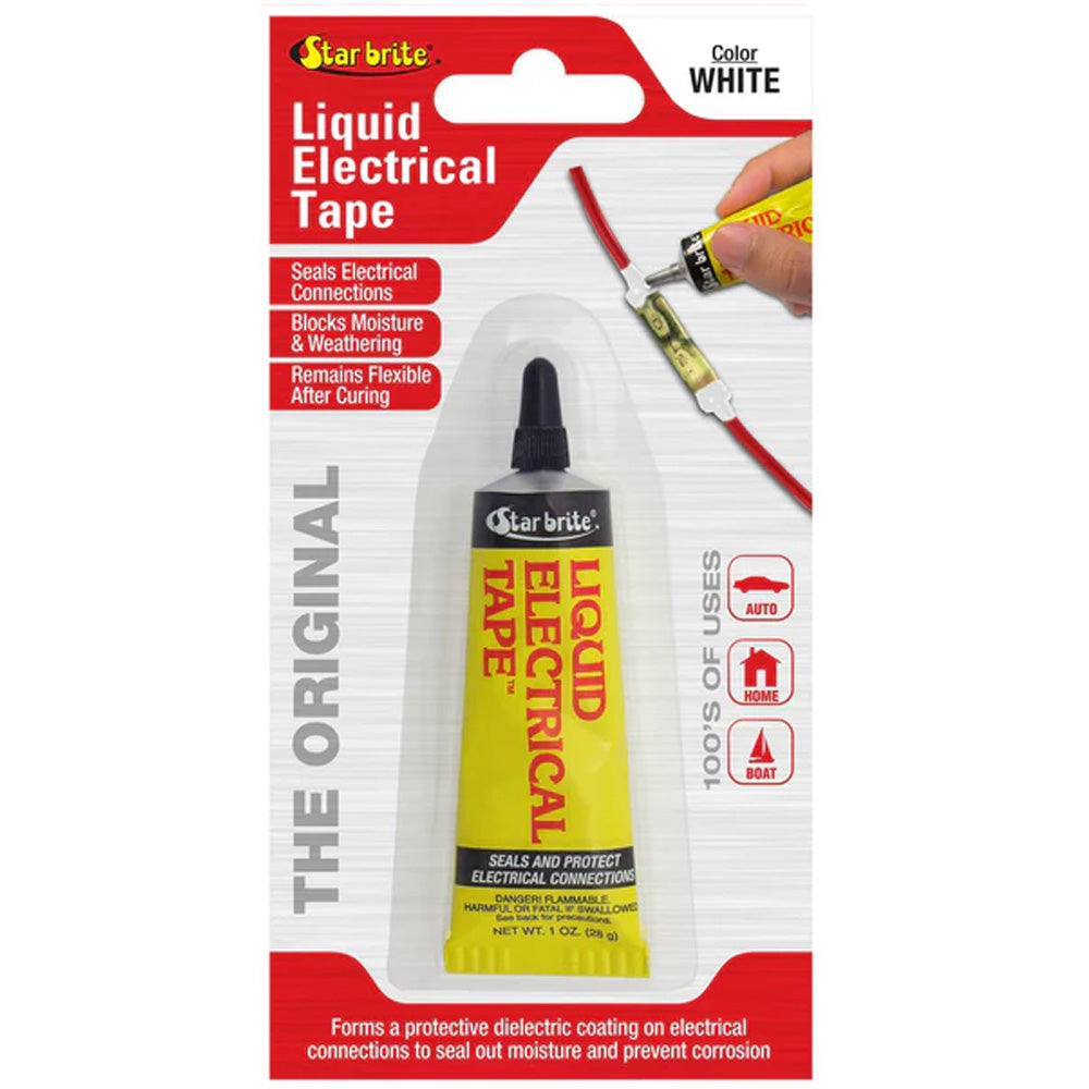Star brite Liquid Electrical Tape - White - 1 oz - Professional Marine & Fishing Gear