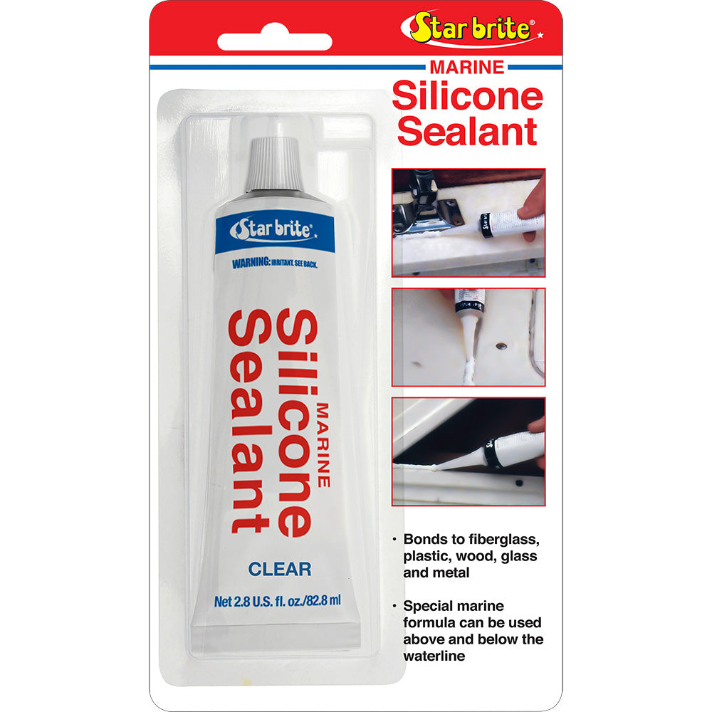 Star brite Marine Silicone Sealant - Clear - 2.8 oz - Professional Marine & Fishing Gear